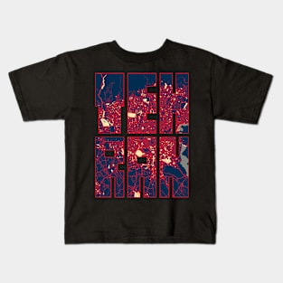 Tehran, Iran City Map Typography - Hope Kids T-Shirt